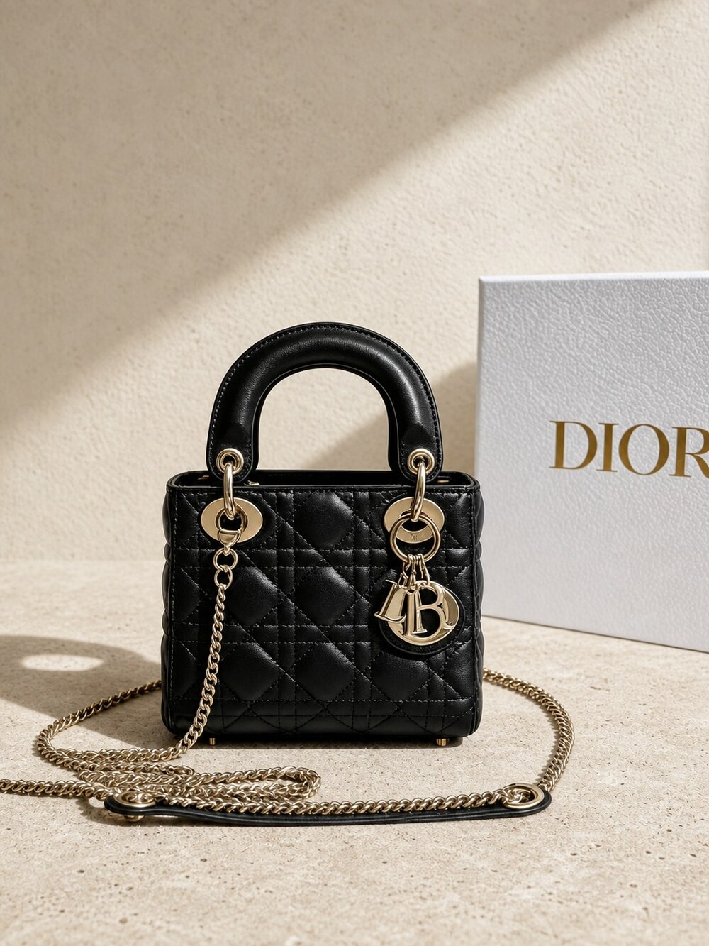 Mini Lady Dior Bag Black Cannage Lambskin | New / Unused